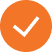 Orange circle with black checkmark