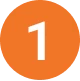 Orange circle with white number one