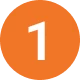 Circular icon featuring number one