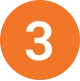 Orange circle with number three