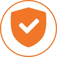 Security shield icon with checkmark