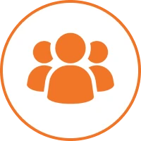 Group icon in orange circle